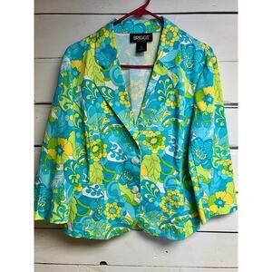 Briggs New York Floral Print Blazer Women’s Size 14.